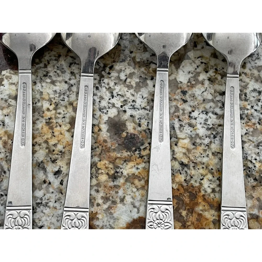 4 Reed & Barton 18/10 Stainless Table Spoon 7in.