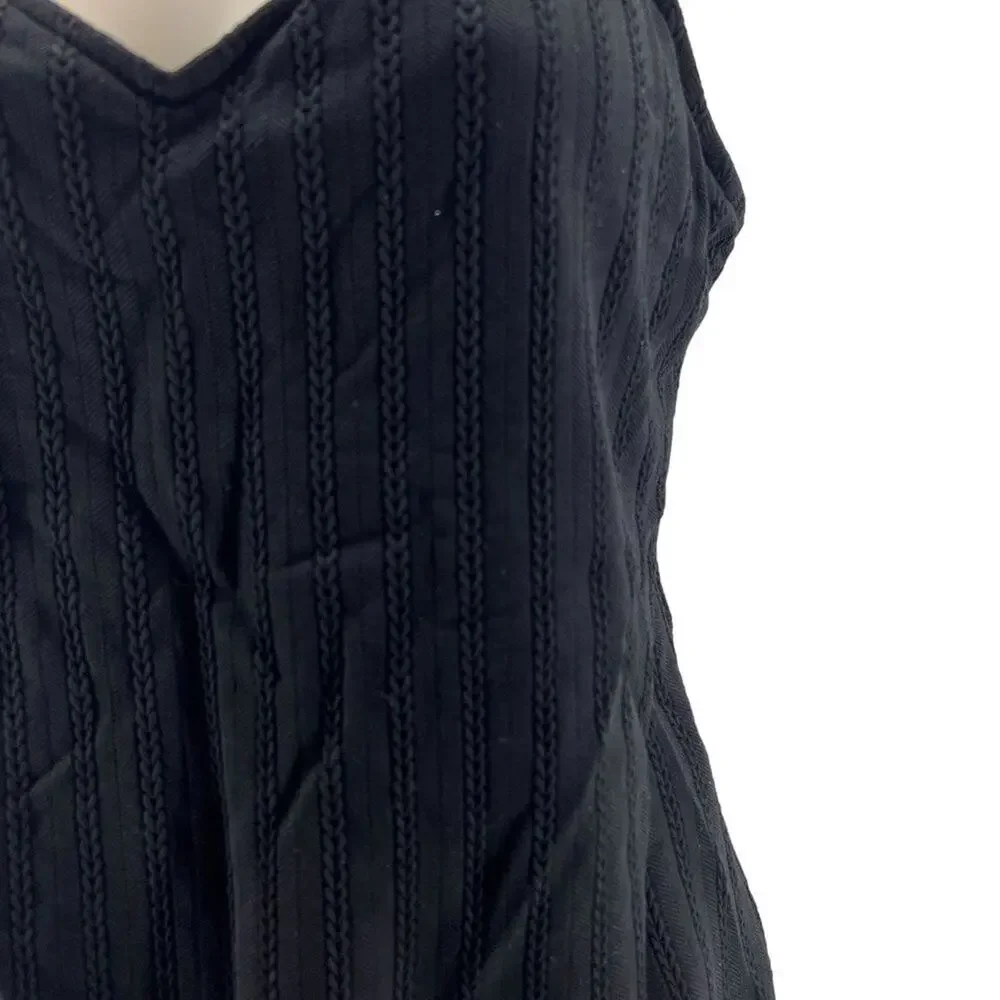 Jantzen Black Textured Tankini 3 PC Set Womens Swim Separates Size 8