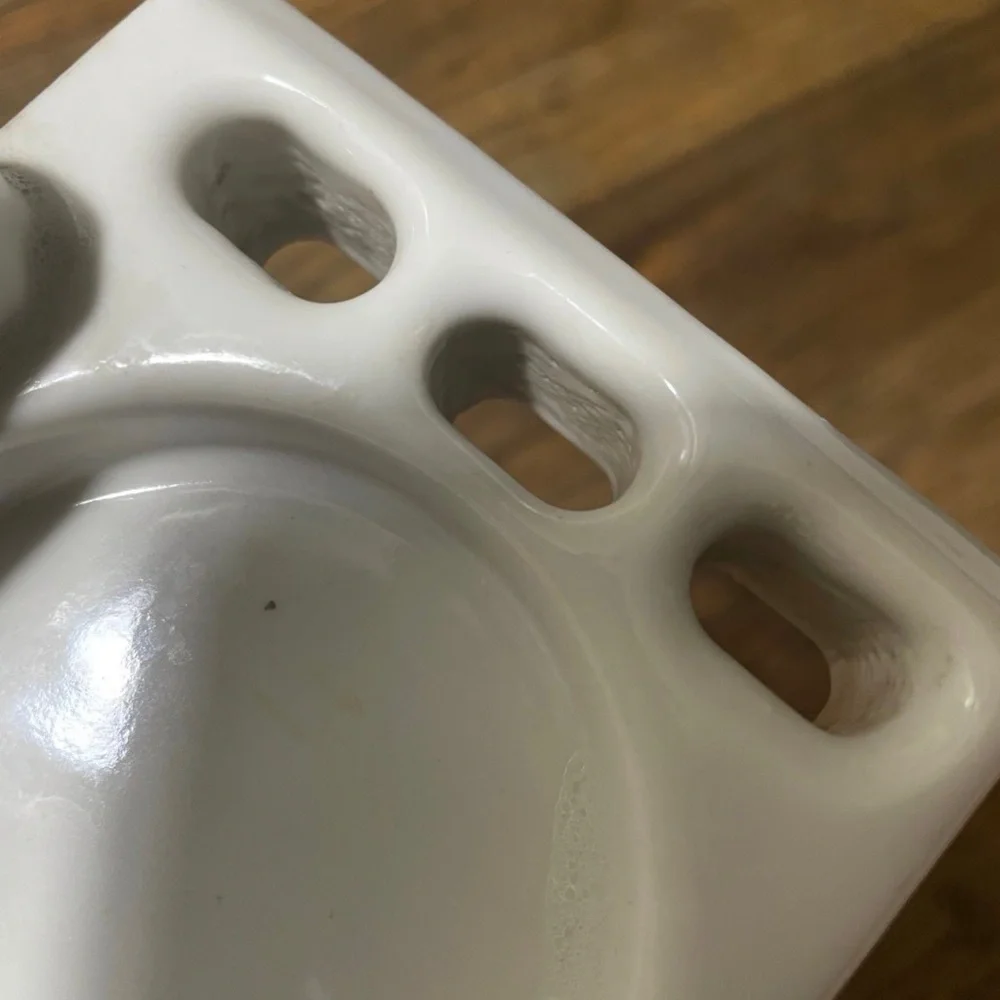 Vintage Toothbrush & Cup Wall Holder White