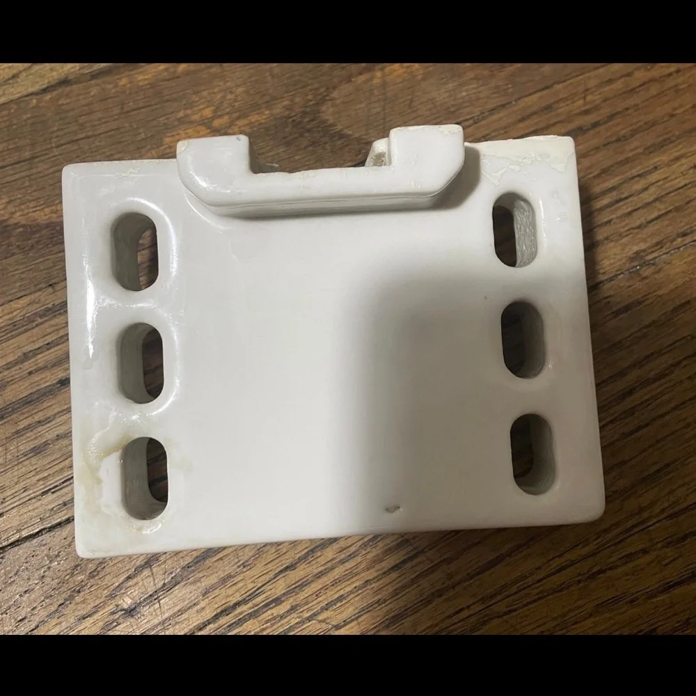 Vintage Toothbrush & Cup Wall Holder White
