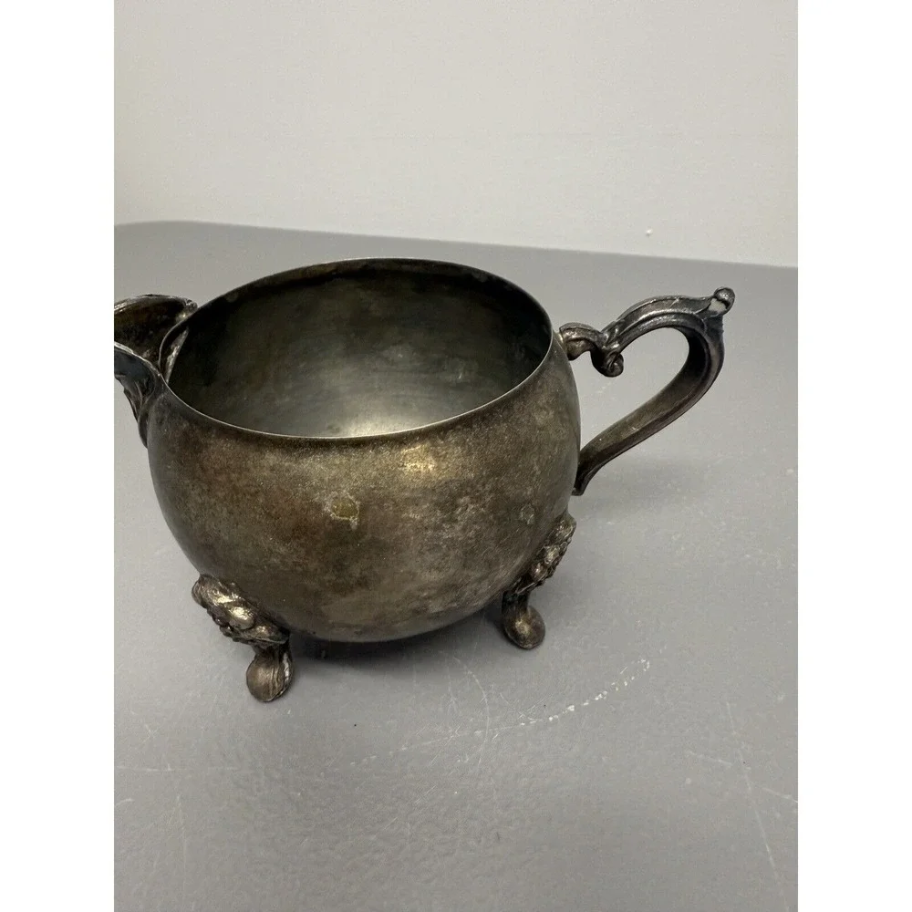 Vintage Leonard Silver Plated‎ Brass Creamer 3.5'' x 2.75'' #21