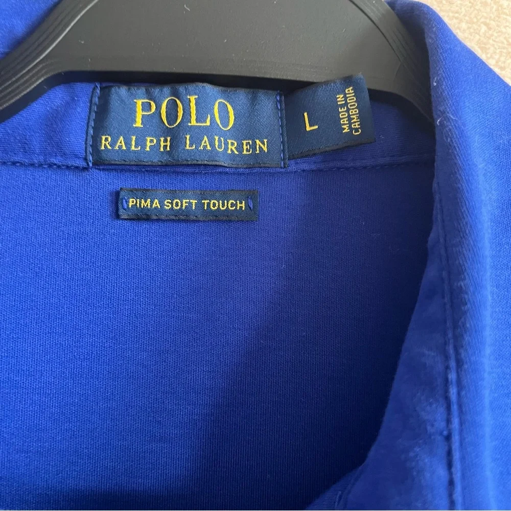 Polo Ralph Lauren Classic‎ Fit Polo Shirt Men’s L Royal Blue with Red Pony
