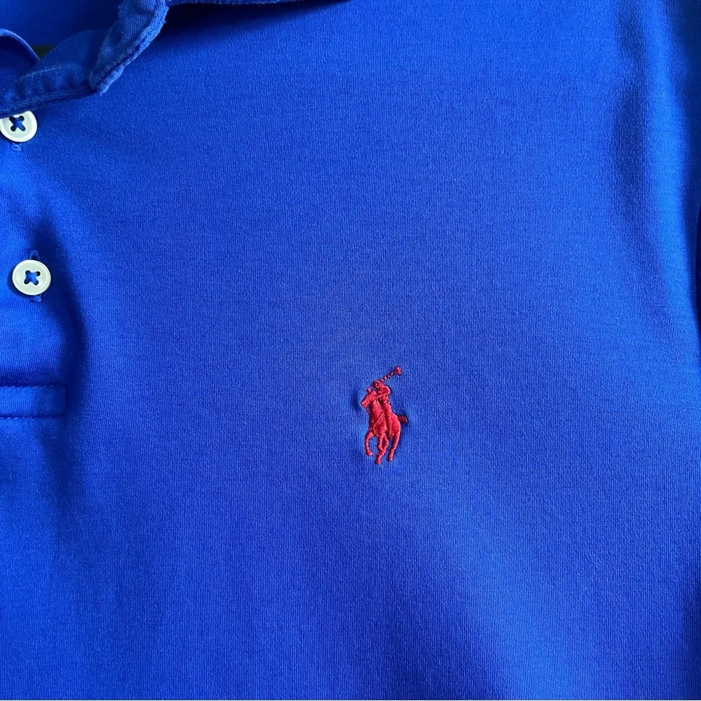 Polo Ralph Lauren Classic‎ Fit Polo Shirt Men’s L Royal Blue with Red Pony