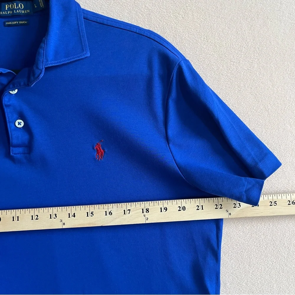 Polo Ralph Lauren Classic‎ Fit Polo Shirt Men’s L Royal Blue with Red Pony