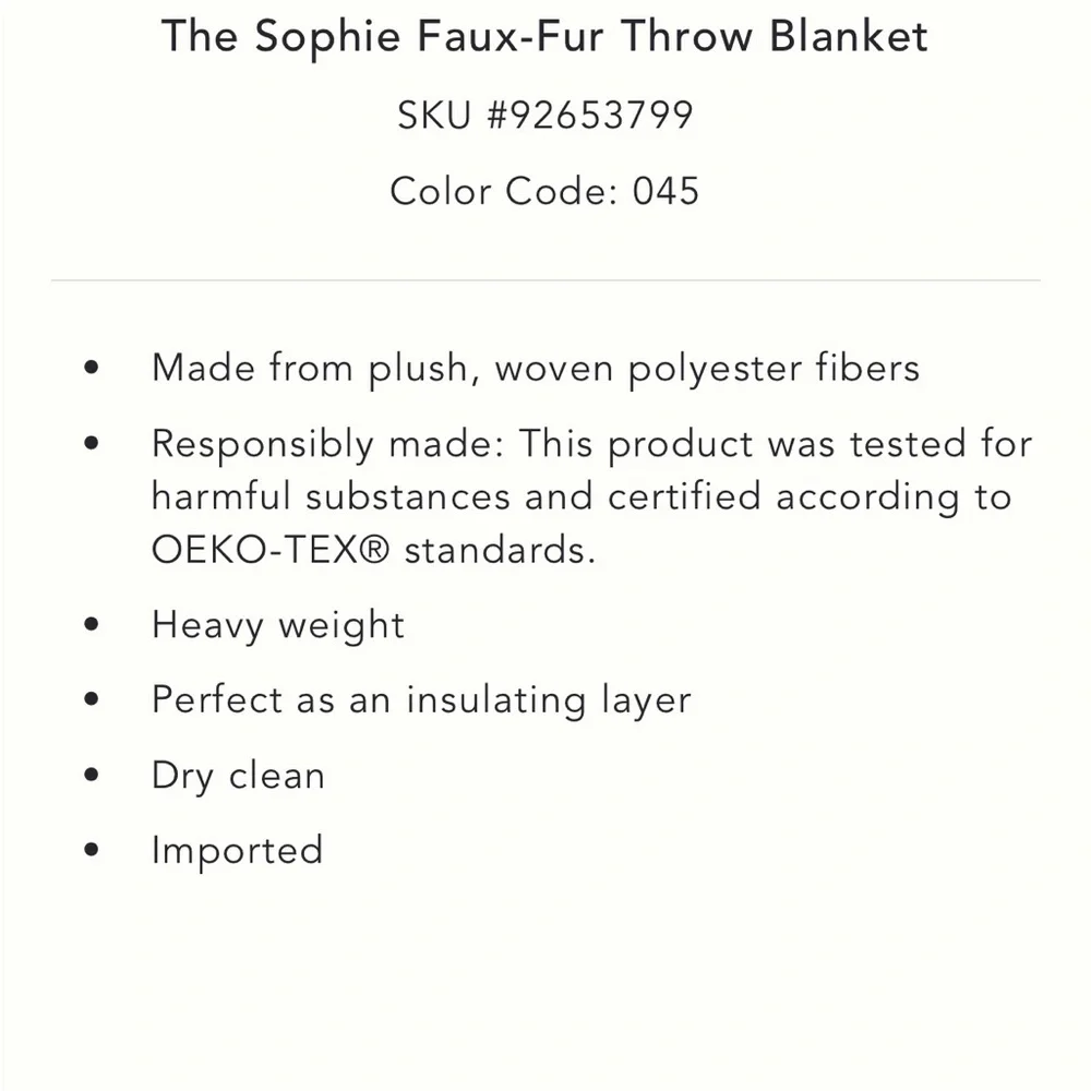 Sophie viral Striped faux fur Throw Blanket