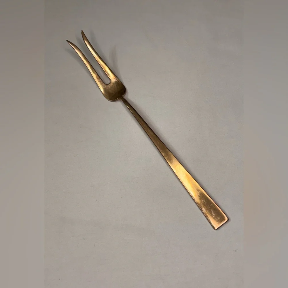 Vintage MCM Gold Serving Fork