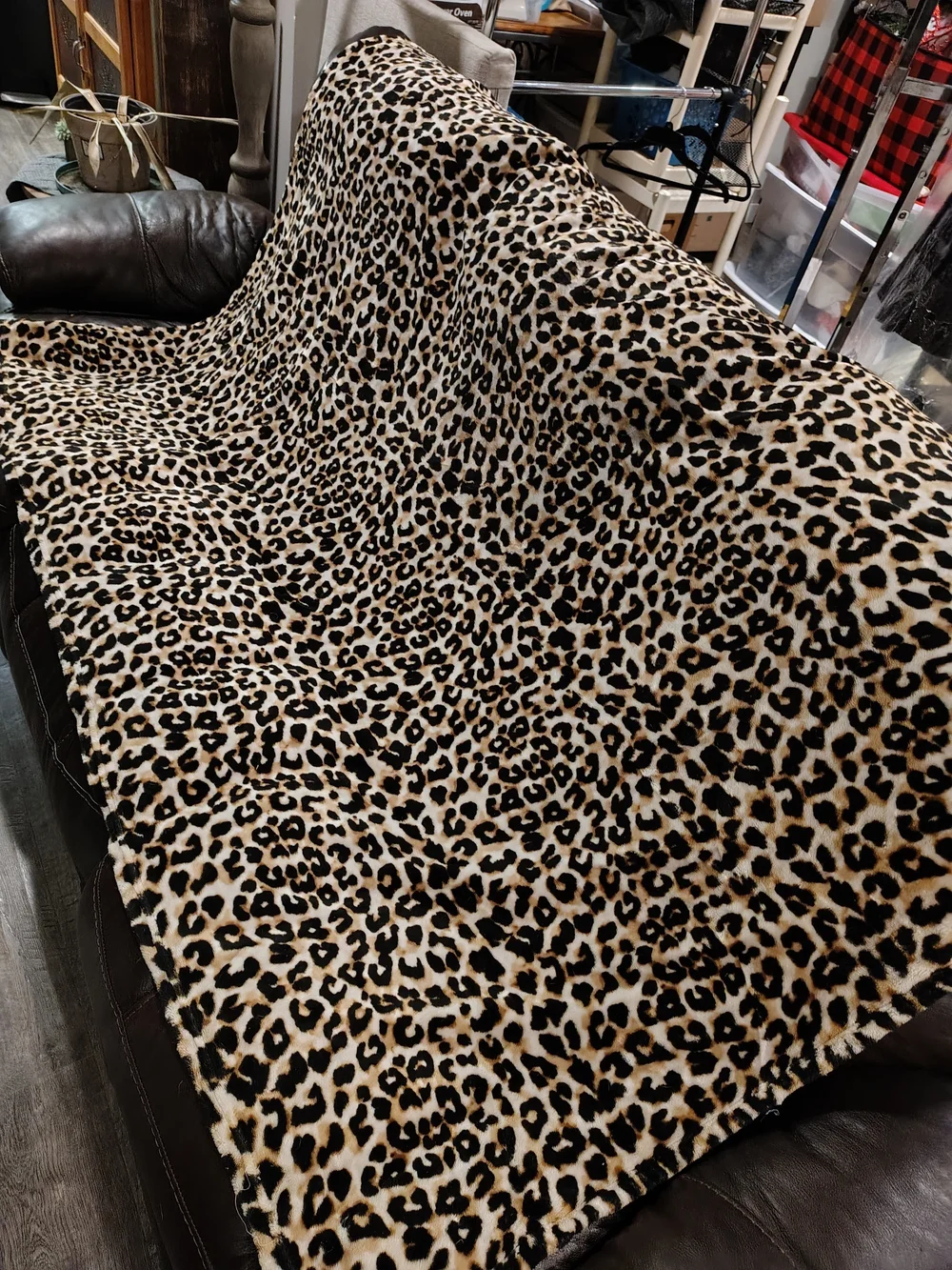 Luxury Vintage Chic Leopard Print Qn Sz Throw Y2K Aesthetic Animal Print Decor
