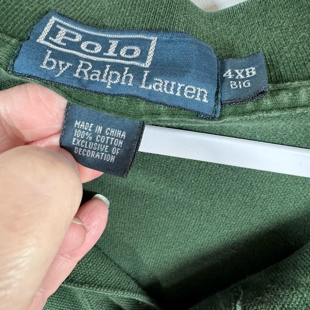 Polo by Ralph Lauren Long Sleeve Green Shirt 4XB