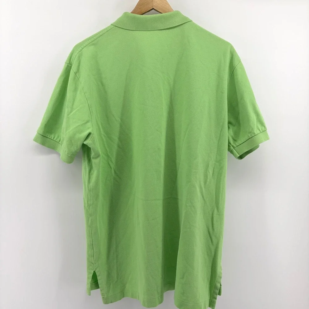 Polo by Ralph Lauren Mens L Green Polo Shirt Red Pony‎ Logo Cotton Casual