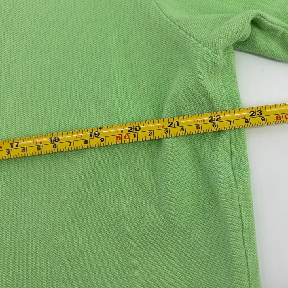 Polo by Ralph Lauren Mens L Green Polo Shirt Red Pony‎ Logo Cotton Casual