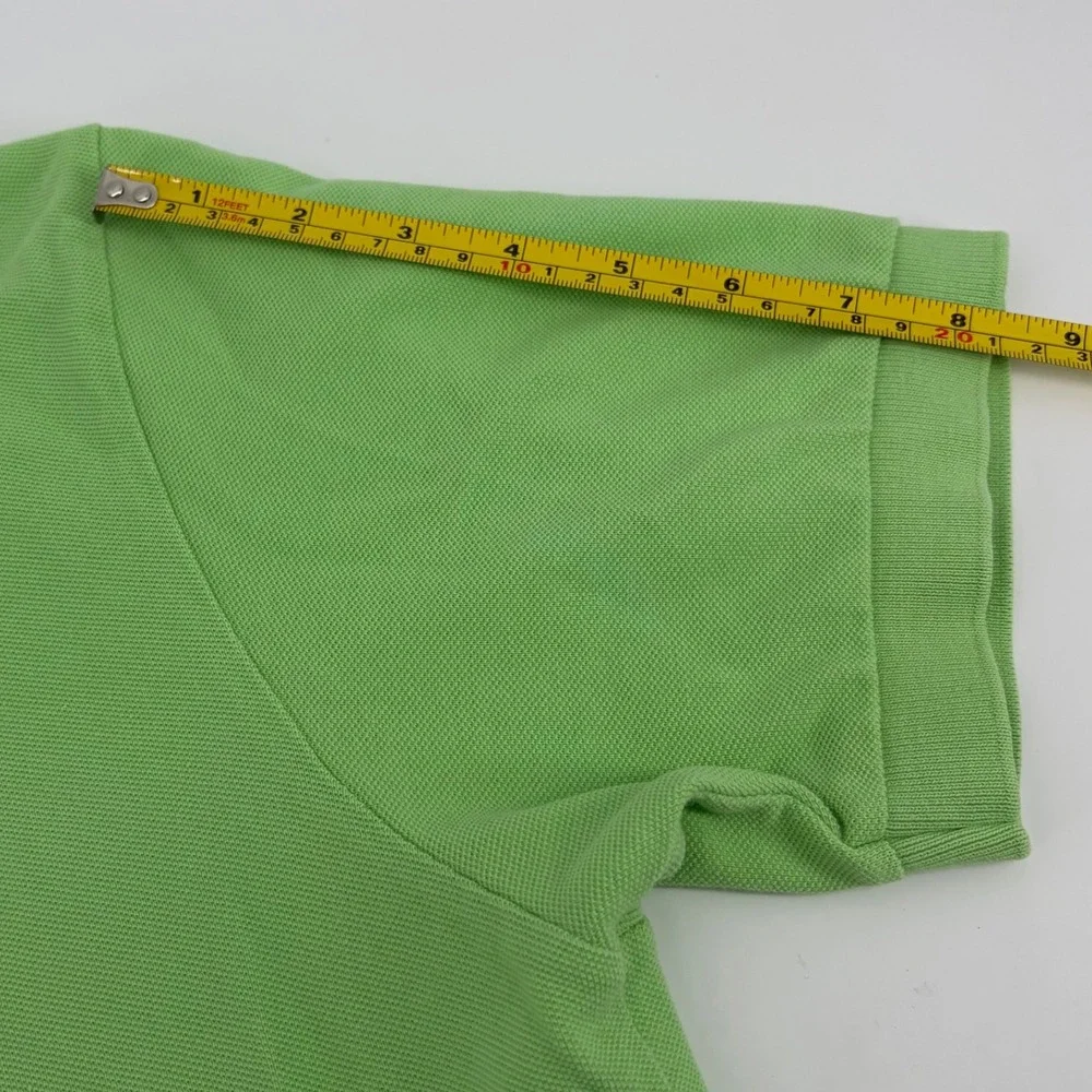 Polo by Ralph Lauren Mens L Green Polo Shirt Red Pony‎ Logo Cotton Casual
