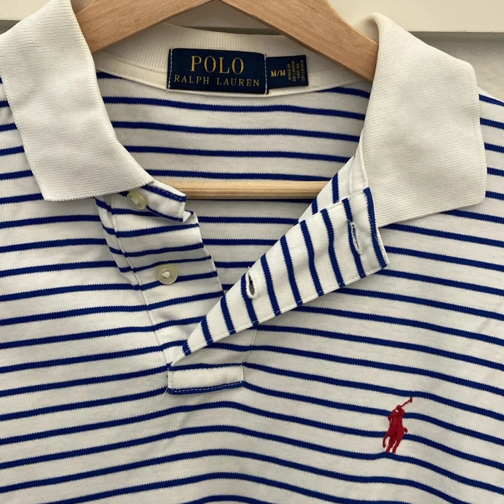 Polo by Ralph Lauren Men's Blue Striped Shirt