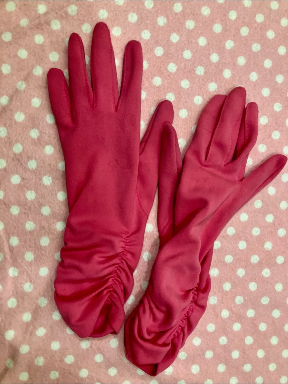 Vintage Hansen Gloves 7 Raspberry Pink