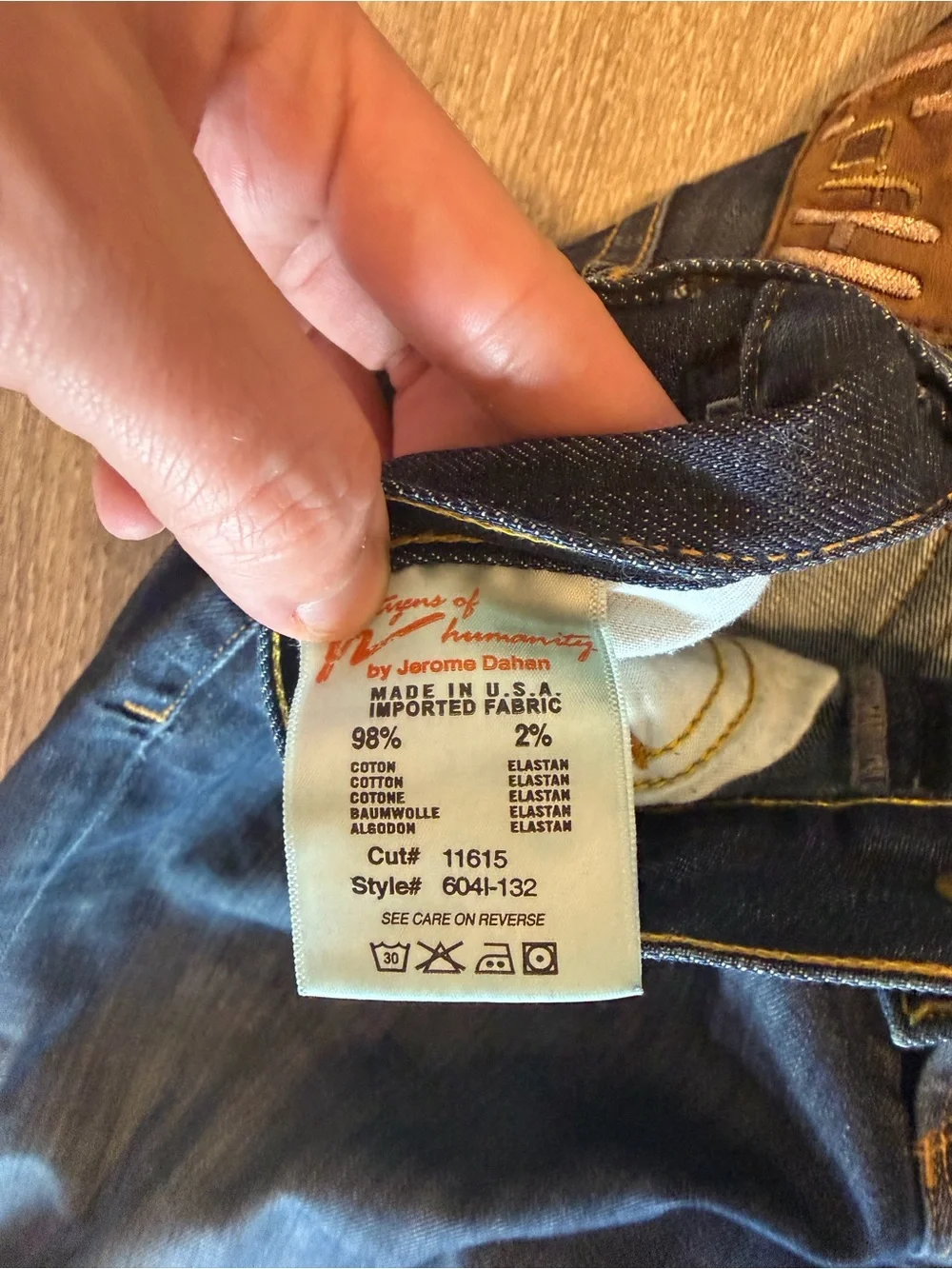 Men’s Citizens Of Humanity SID Straight Leg Blue Jeans Sz 33x32