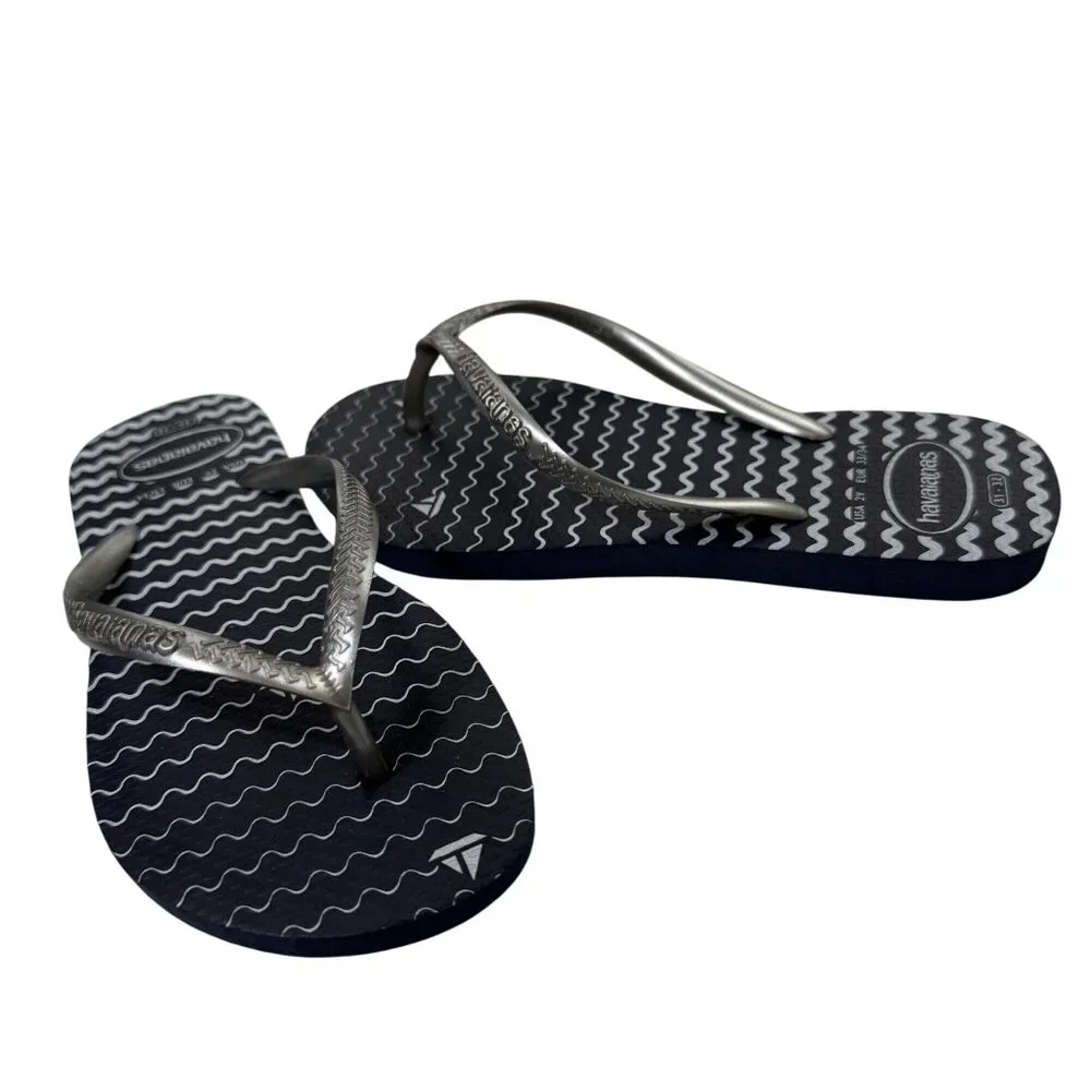 Havaianas Slim‎ Oceano Flip Flop Sandals Navy Blue Youth 2