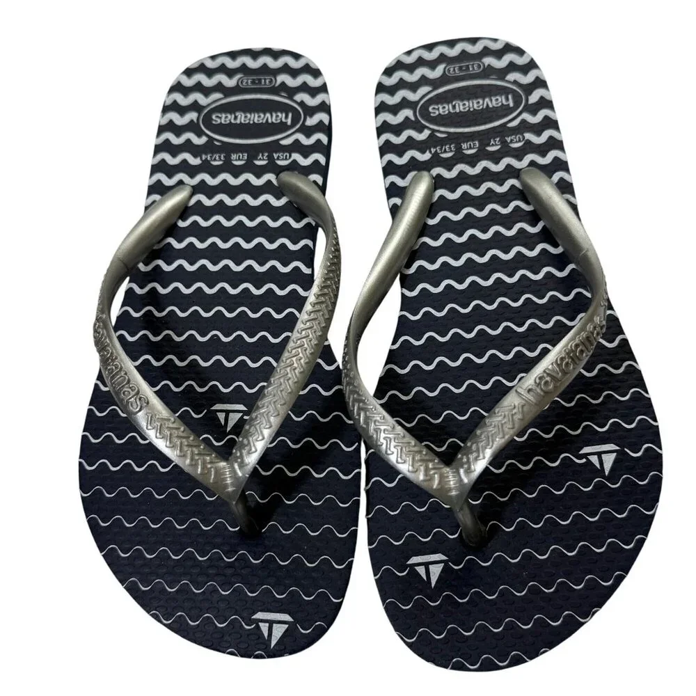 Havaianas Slim‎ Oceano Flip Flop Sandals Navy Blue Youth 2