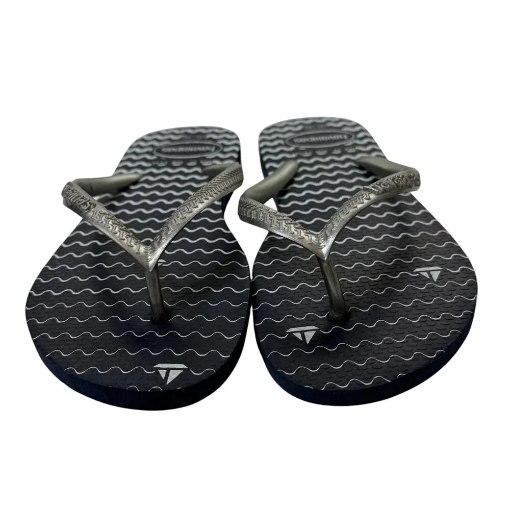 Havaianas Slim‎ Oceano Flip Flop Sandals Navy Blue Youth 2