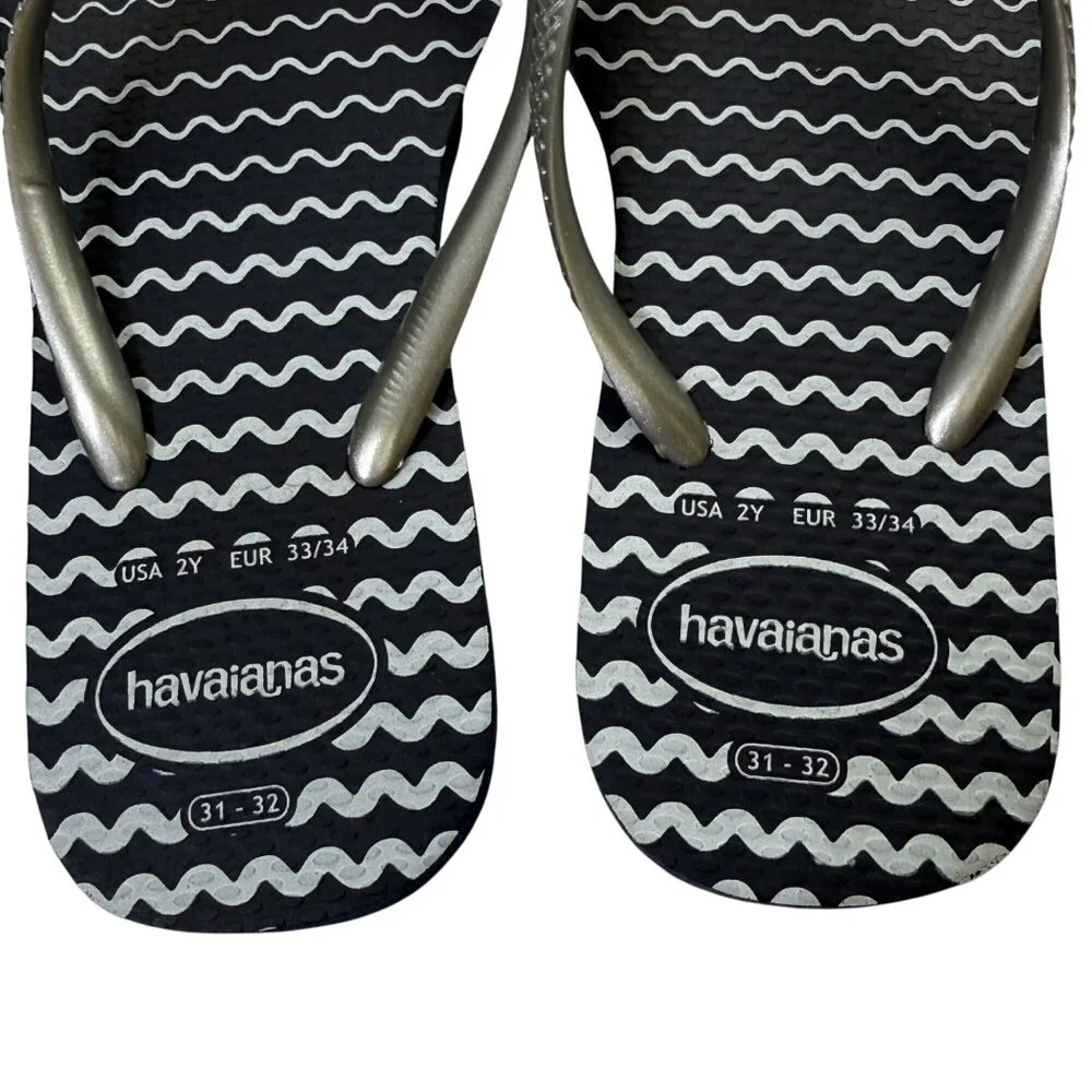 Havaianas Slim‎ Oceano Flip Flop Sandals Navy Blue Youth 2