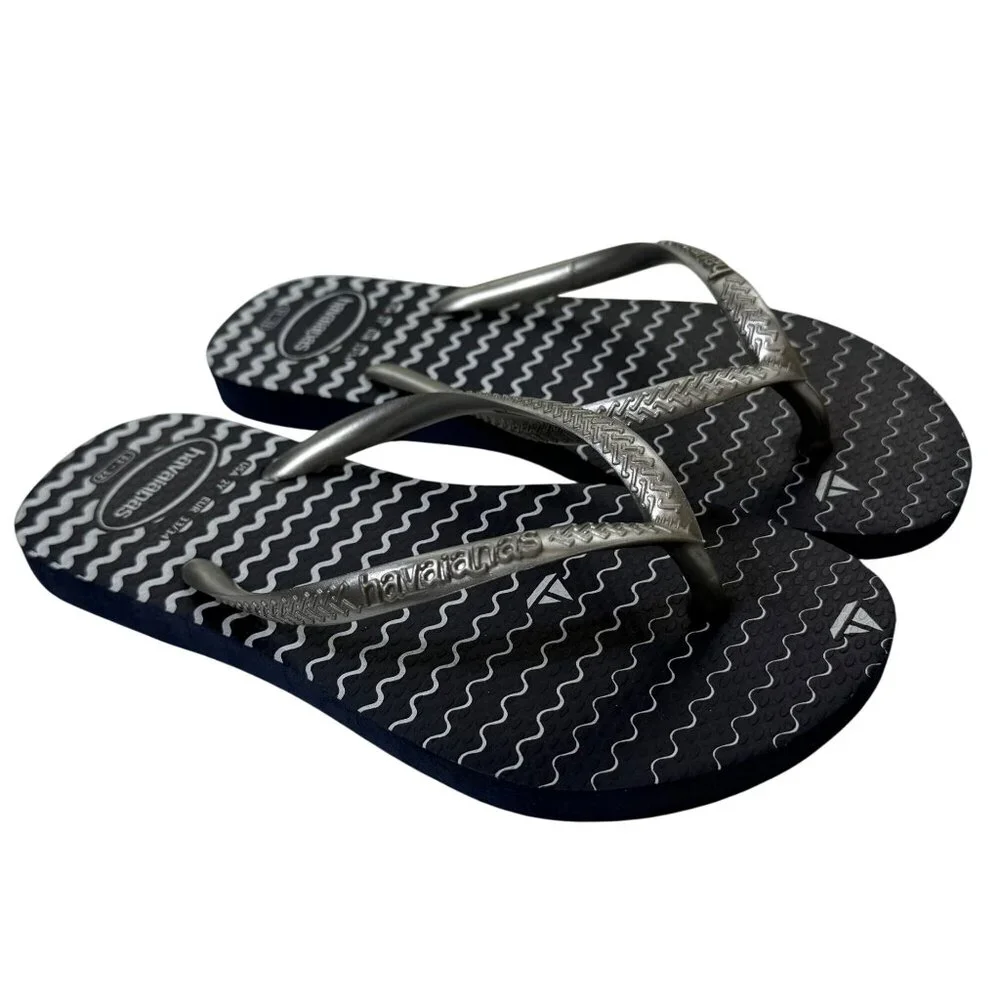 Havaianas Slim‎ Oceano Flip Flop Sandals Navy Blue Youth 2