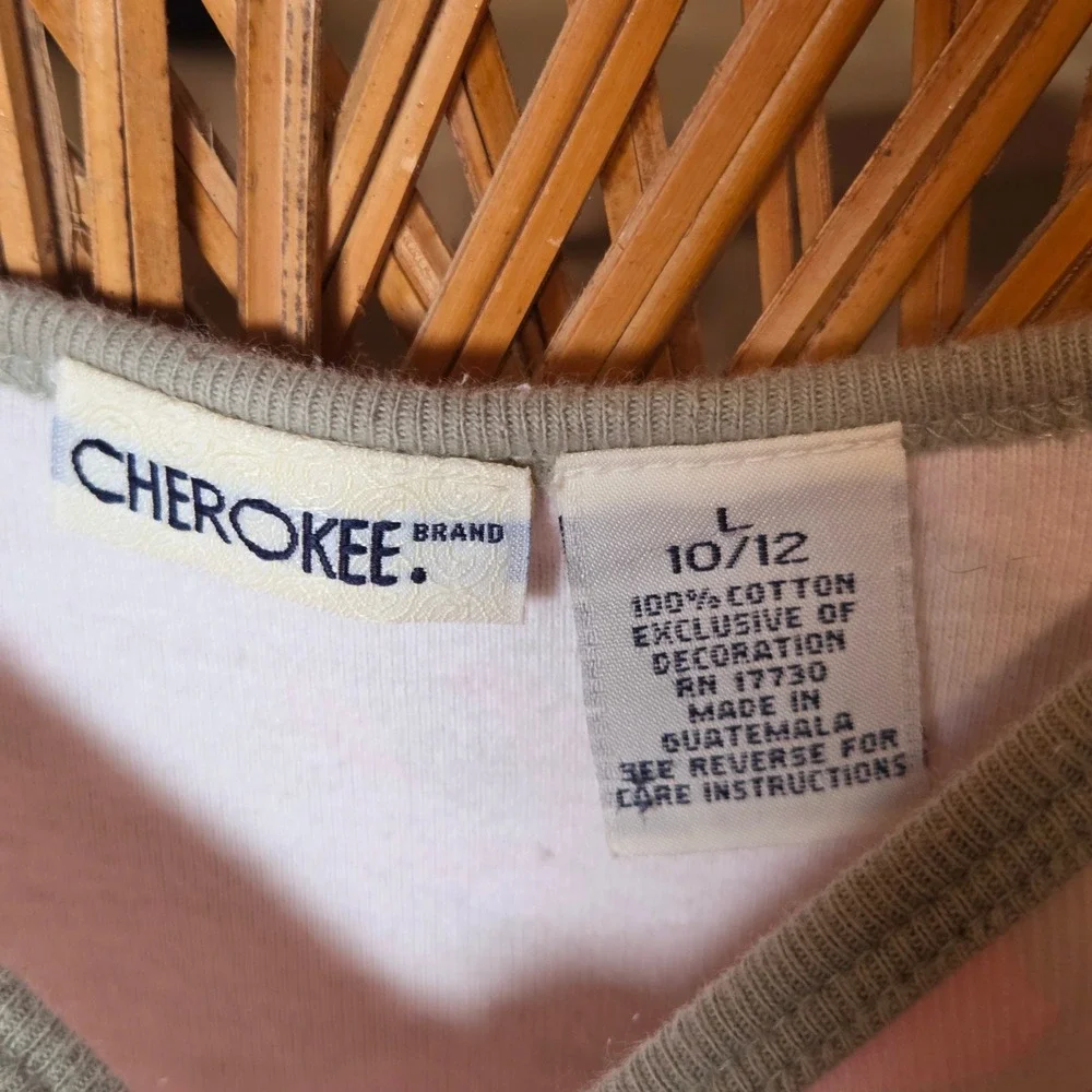 VTG Y2K Cherokee Girl Large Short‎ Sleeve T Shirt Pink Camo Love Satin Trim