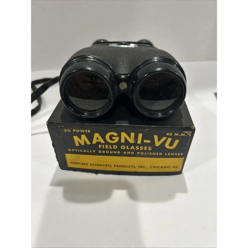 Vintage Magni-vu Field  Glasses 3.5 Power 40 M.M Made In Chicago