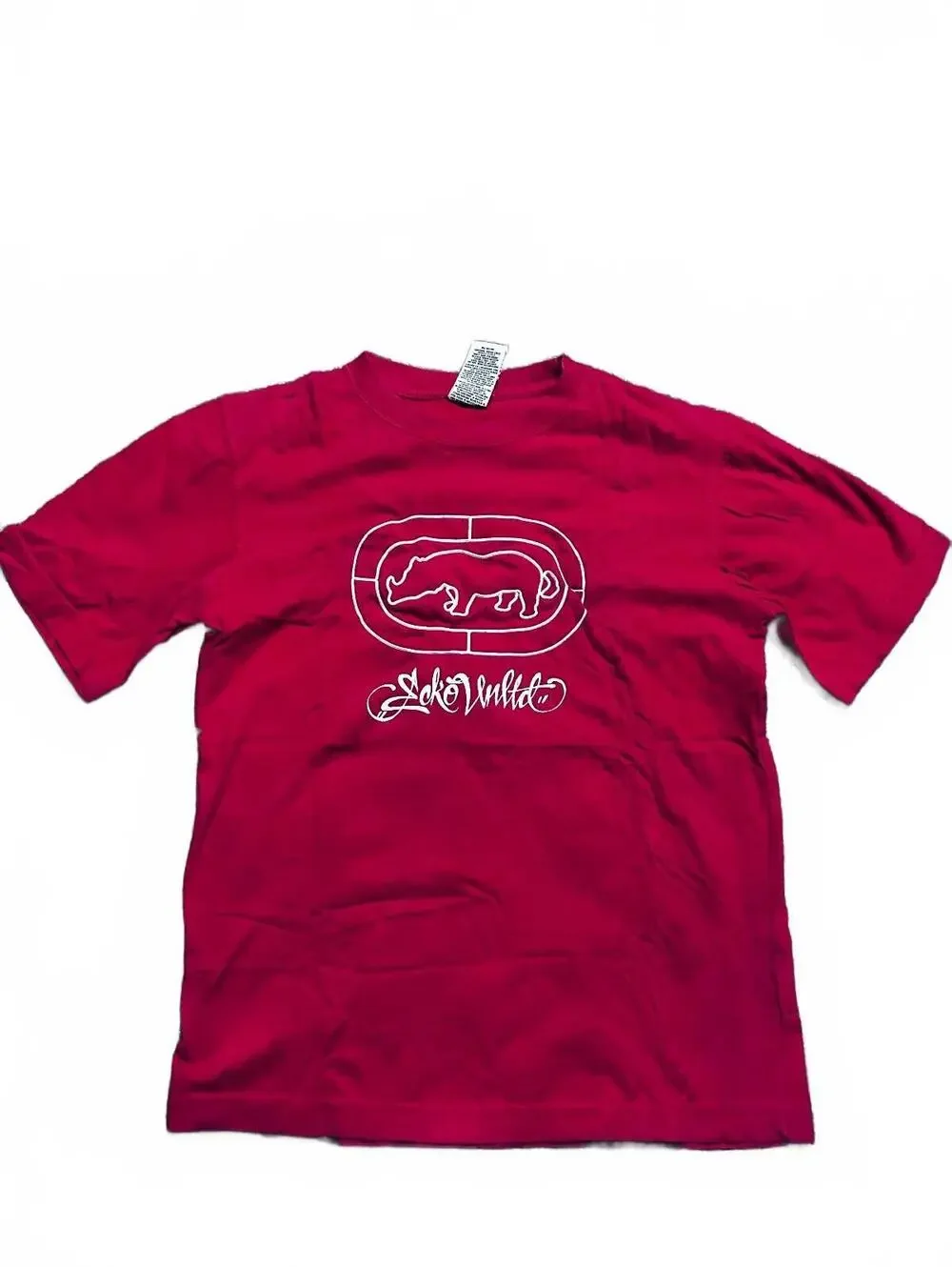 Ecko Unltd. Red Cotton Y2K Graphic T-Shirt Size S