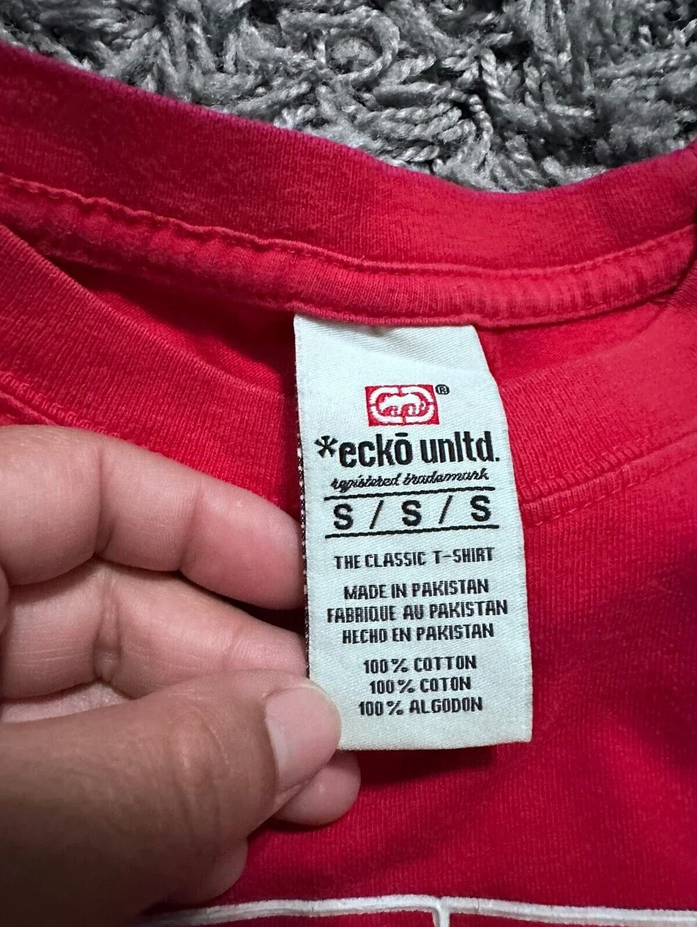 Ecko Unltd. Red Cotton Y2K Graphic T-Shirt Size S