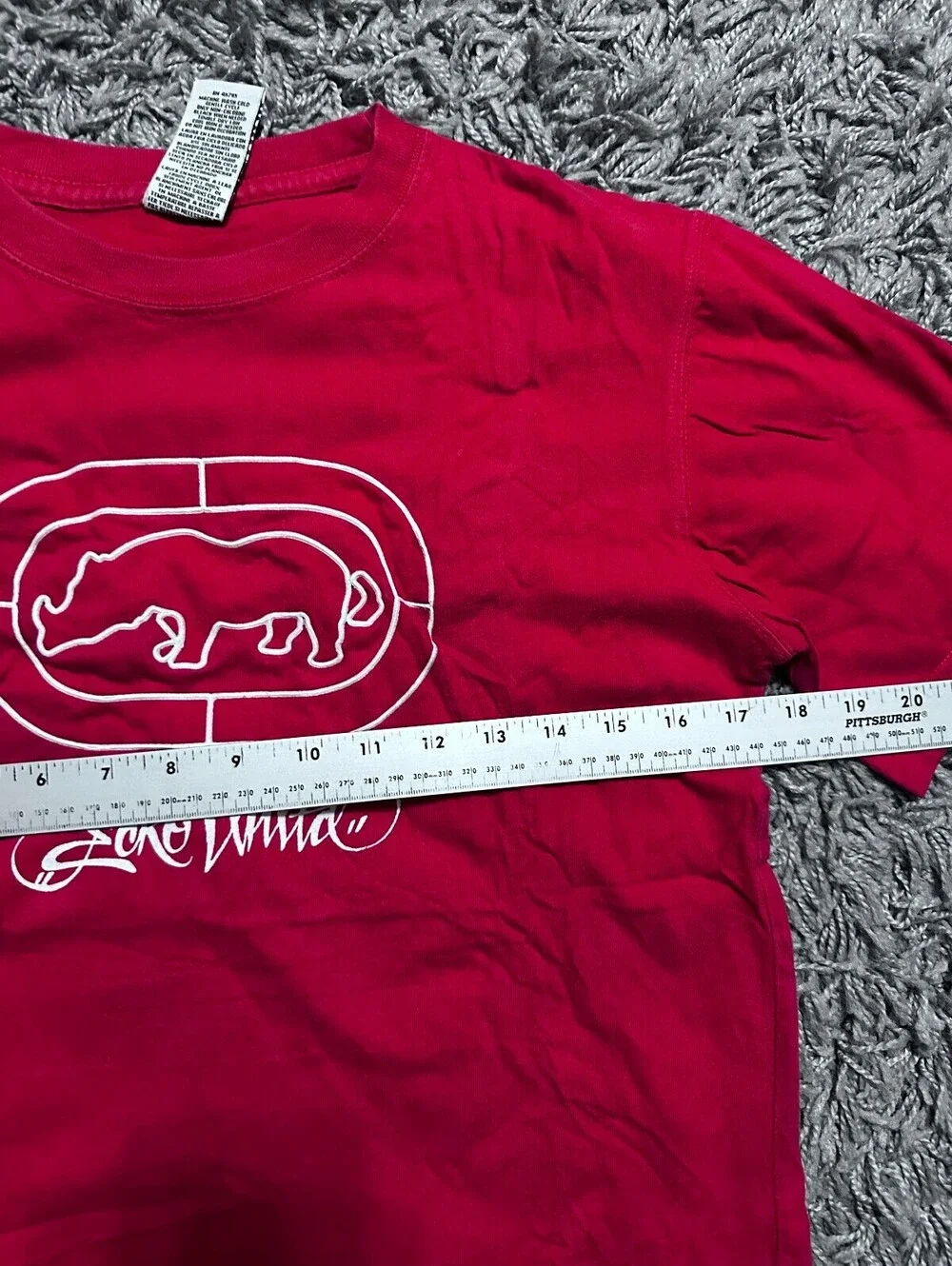 Ecko Unltd. Red Cotton Y2K Graphic T-Shirt Size S