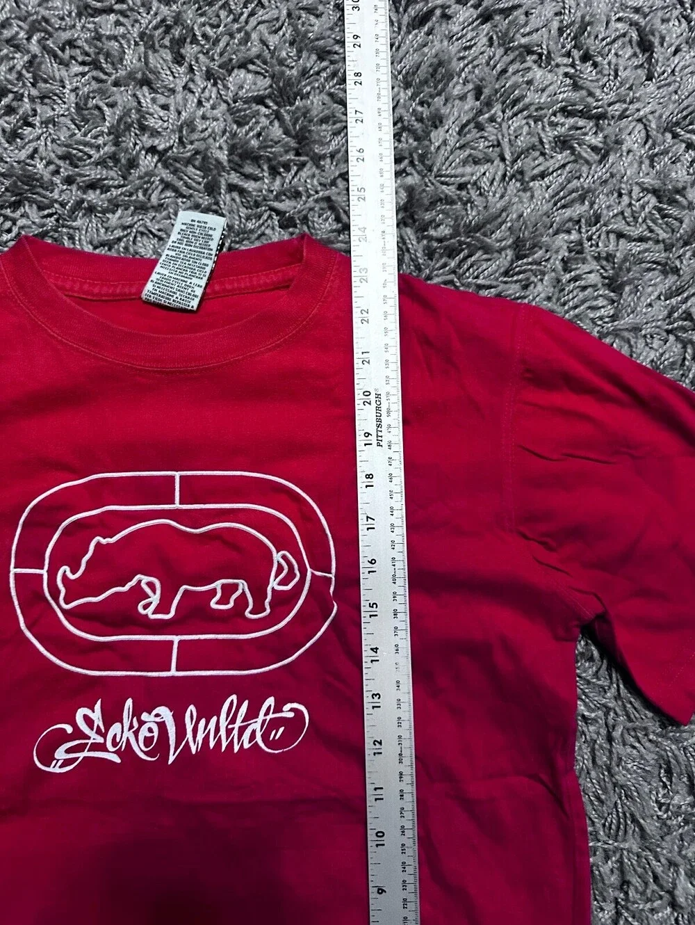 Ecko Unltd. Red Cotton Y2K Graphic T-Shirt Size S