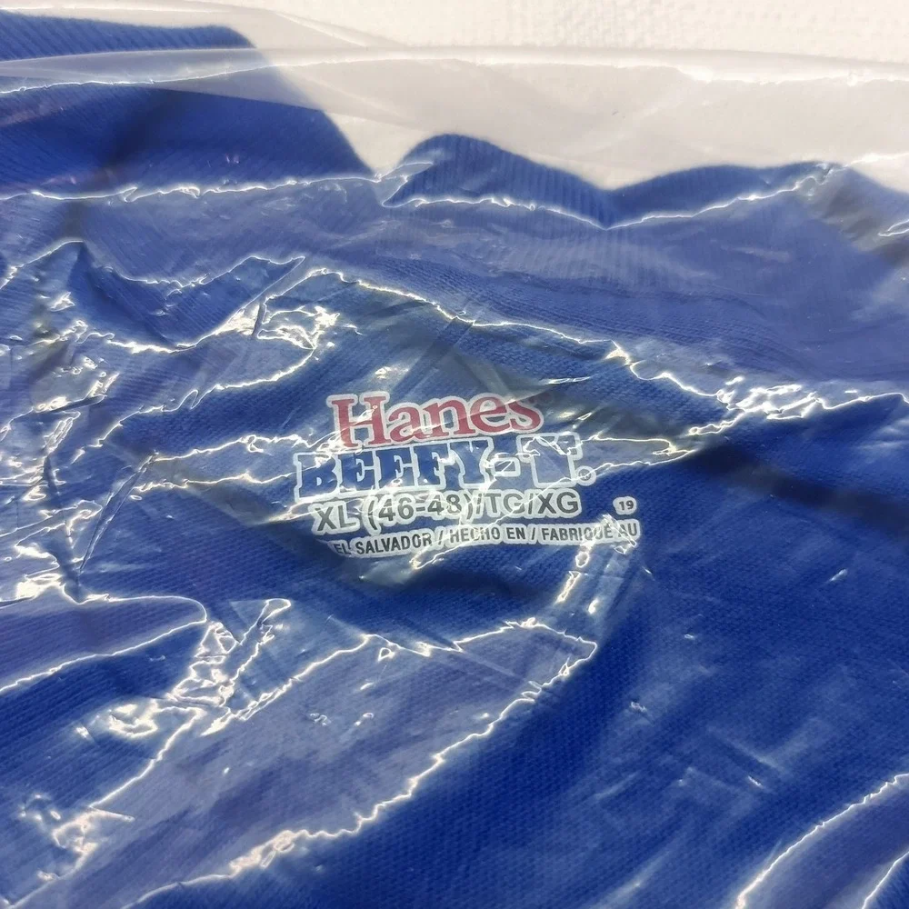 Visa Logo Blue Hanes Beefy-T Size XL (46/48) T-shirt New In Plastic‎