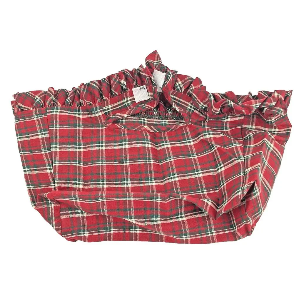 Longaberger Plaid Tidings Medium Key Basket Liner | 8x2.5x6