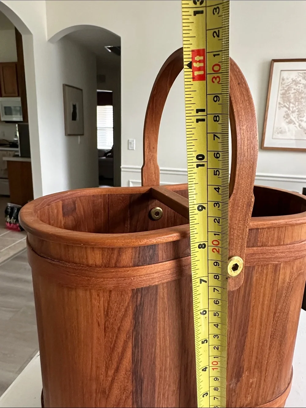 Vintage Teak wood Wine caddy from 1960s