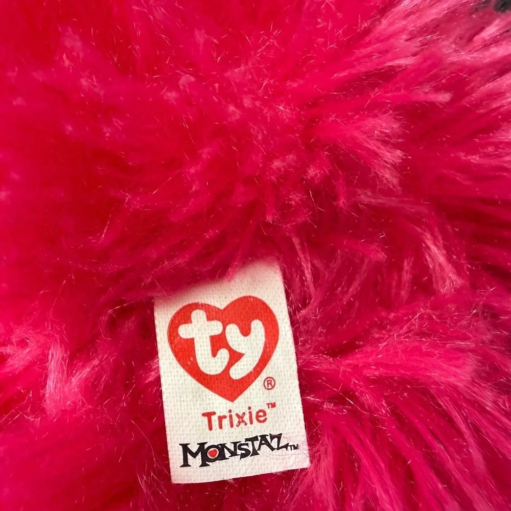Ty Monstaz Trixie Pink Plush Stuffed Animal 10