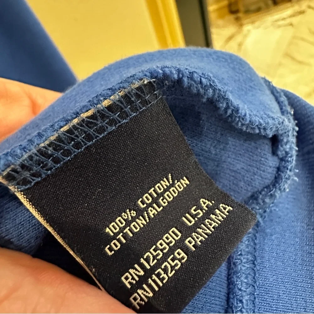 Faconnable Men’s Royal Blue Crewneck Sweatshirt Pullover 100% Cotton Size L