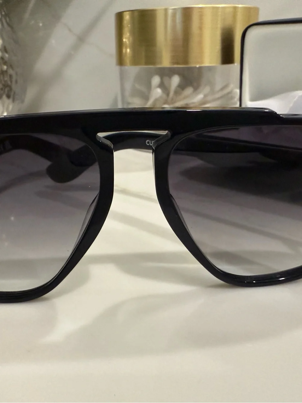 Spitfire Men's Aviator Sunglasses in Black with Smoke Lenses