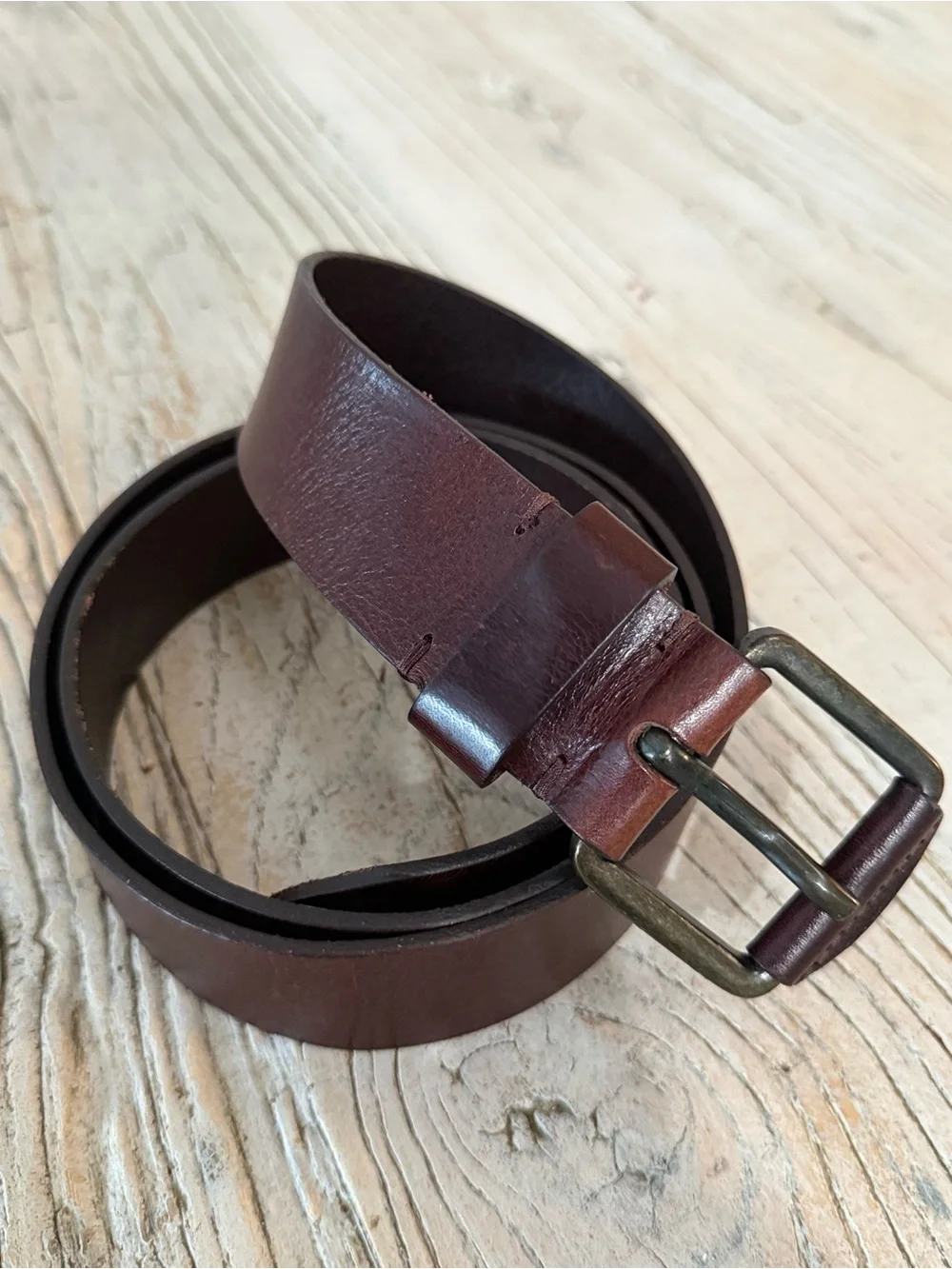 Mara Giordani Handmade in Italy Brown Leather Belt Style 24413 size 42