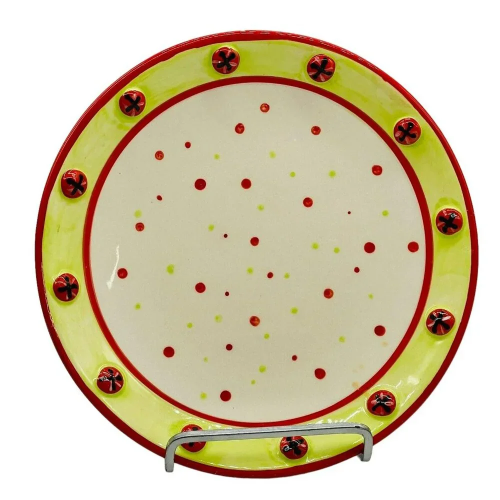 Temptations Tara Reindeer 3D‎ Design Christmas Mug Plate Set Polka Dots