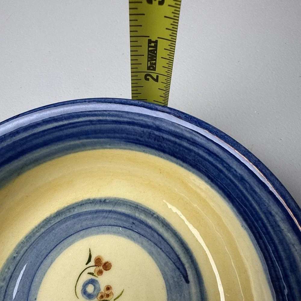 VTG Lou Pignatier Handmade Glazed Ceramic Pottery Mini Bowl x2 Made in France 5