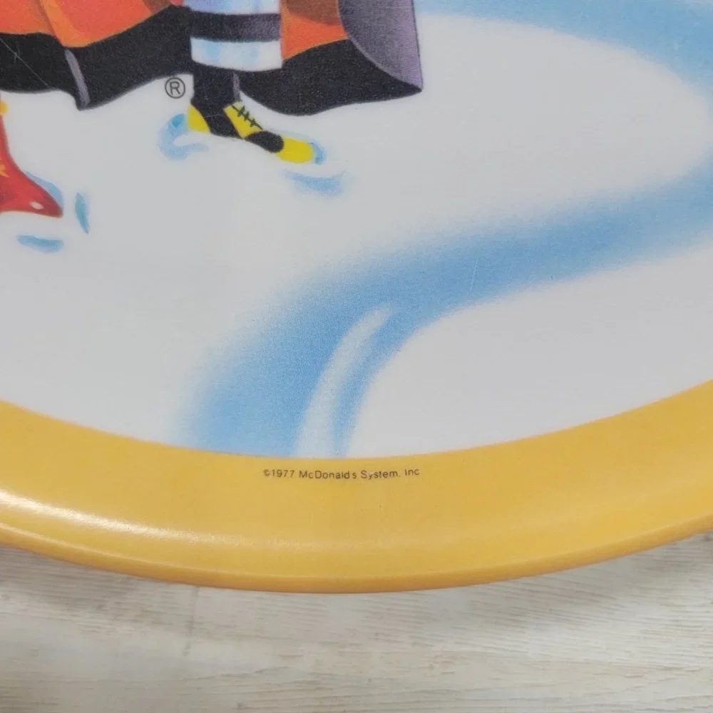 Vintage 1977 McDonald's Ronald McDonald Plate Big Mac Hamburgler Snow 10