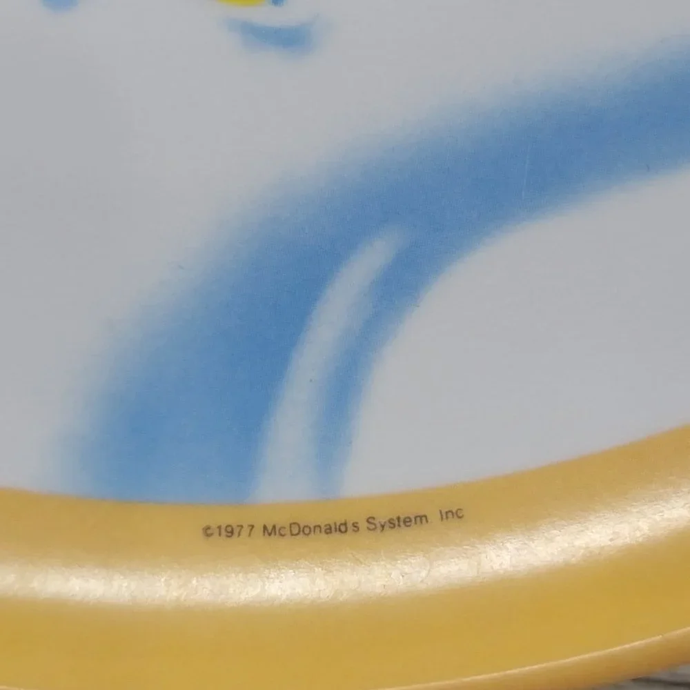 Vintage 1977 McDonald's Ronald McDonald Plate Big Mac Hamburgler Snow 10