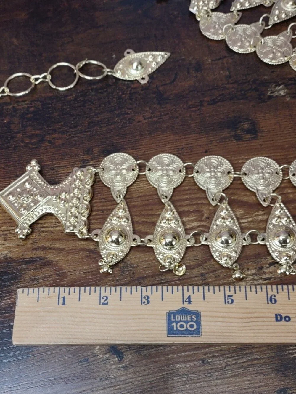 Gold Statement Medallion Link Waist Chain Belt