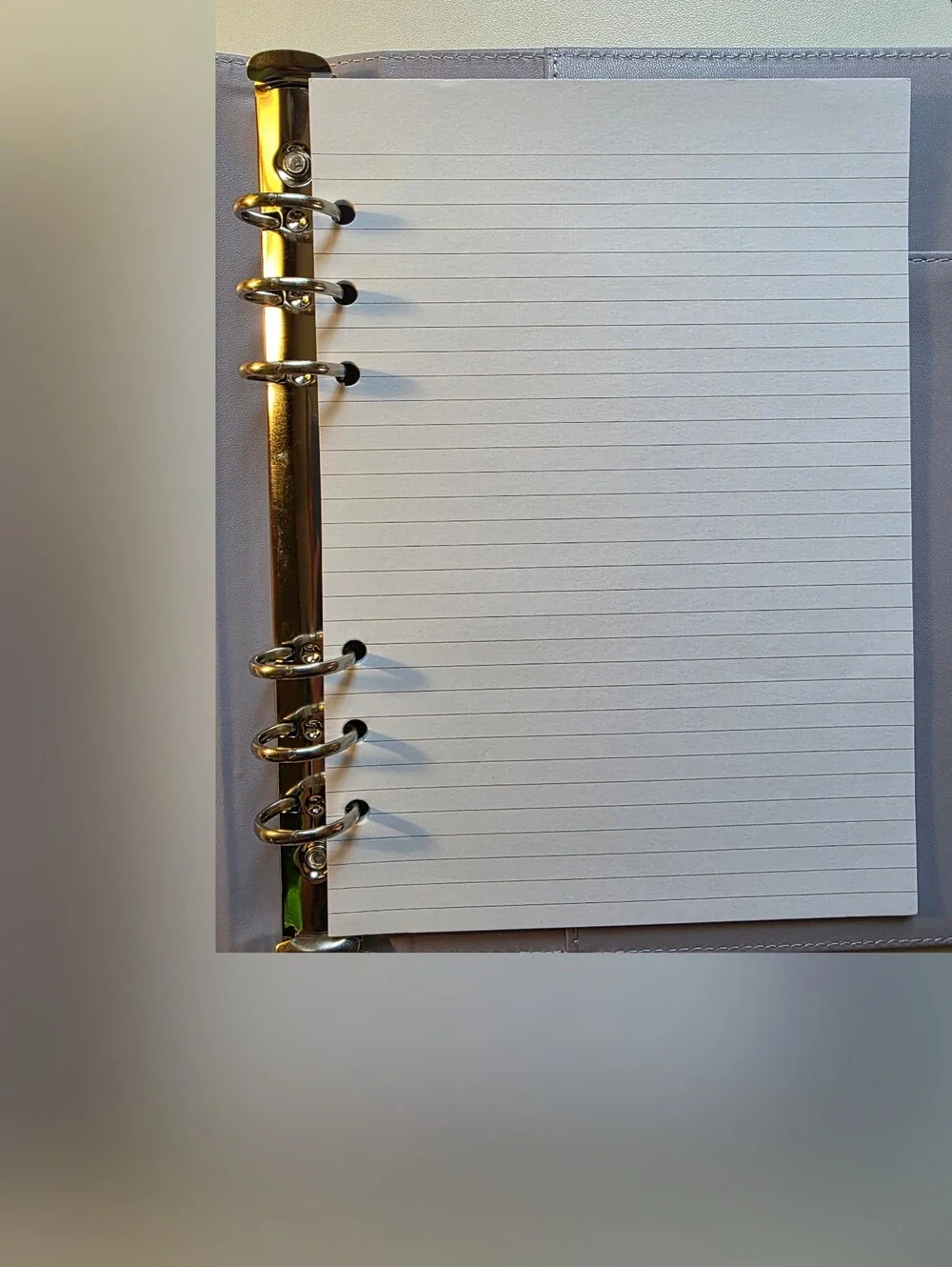 A5 White Lined Loose-Leaf Notebook Paper - 12 Sheets