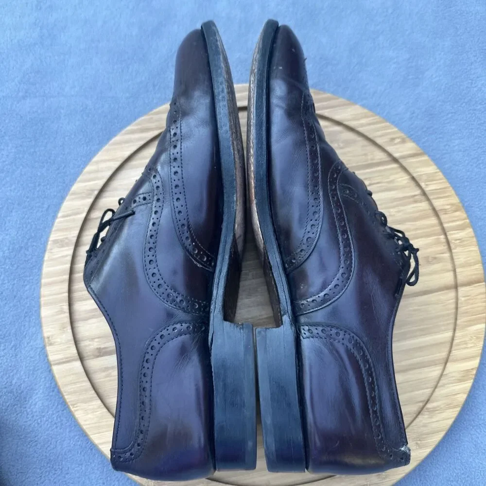 Cole Haan Wingtip Oxford Dress‎ Shoes Mens Size 10.5 D Brown Leather Made in USA