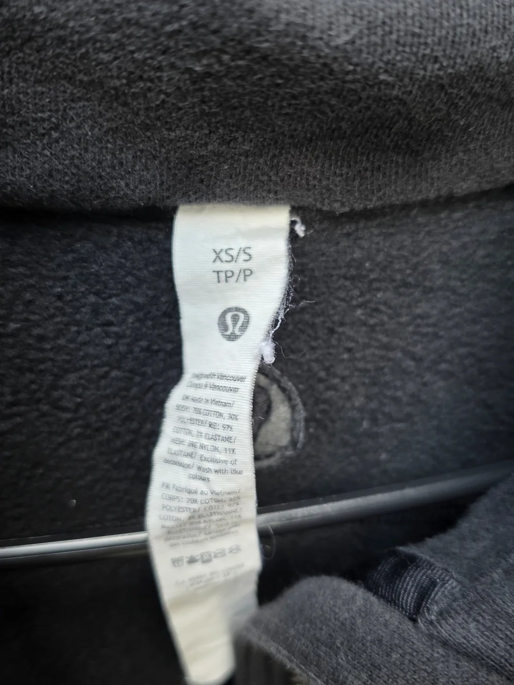 lululemon athletica Black Half-Zip Funnel Neck Pullover Sweater