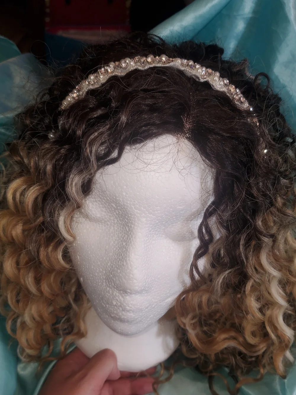 David's NWT Bridal White Pearl and Crystal Embellished Headband
