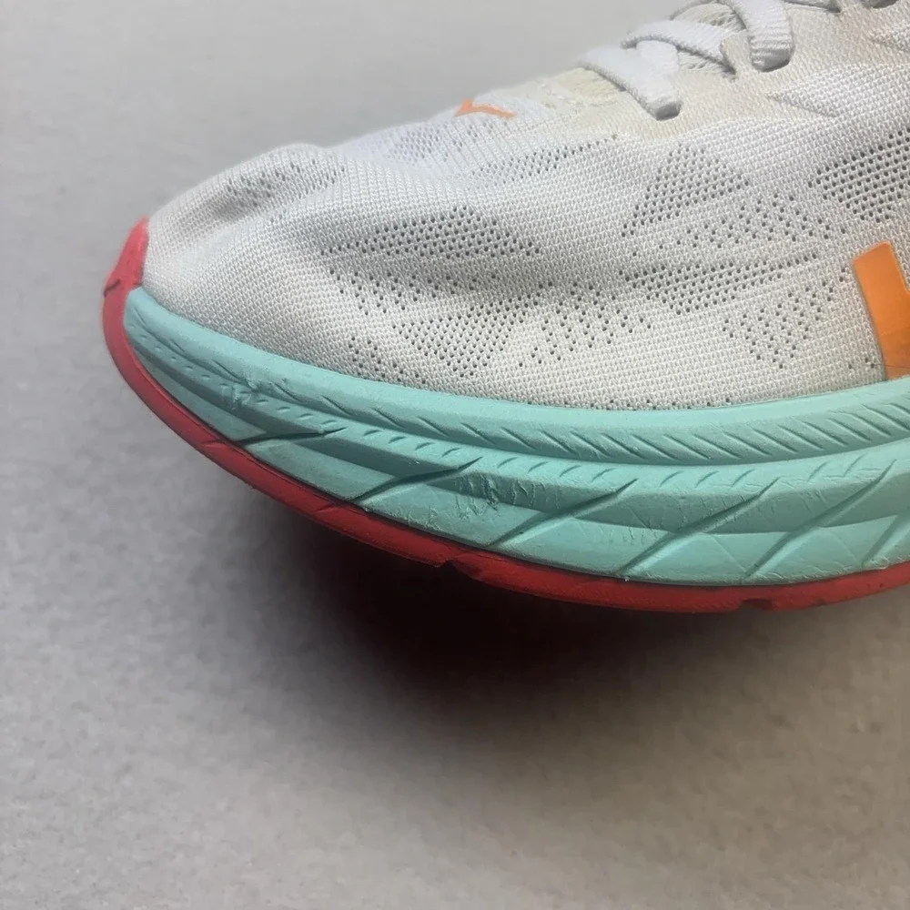 Hoka One One Carbon X 2 Shoes Womens Sz 8.5 White Running Sneakers 1113527 WBOR