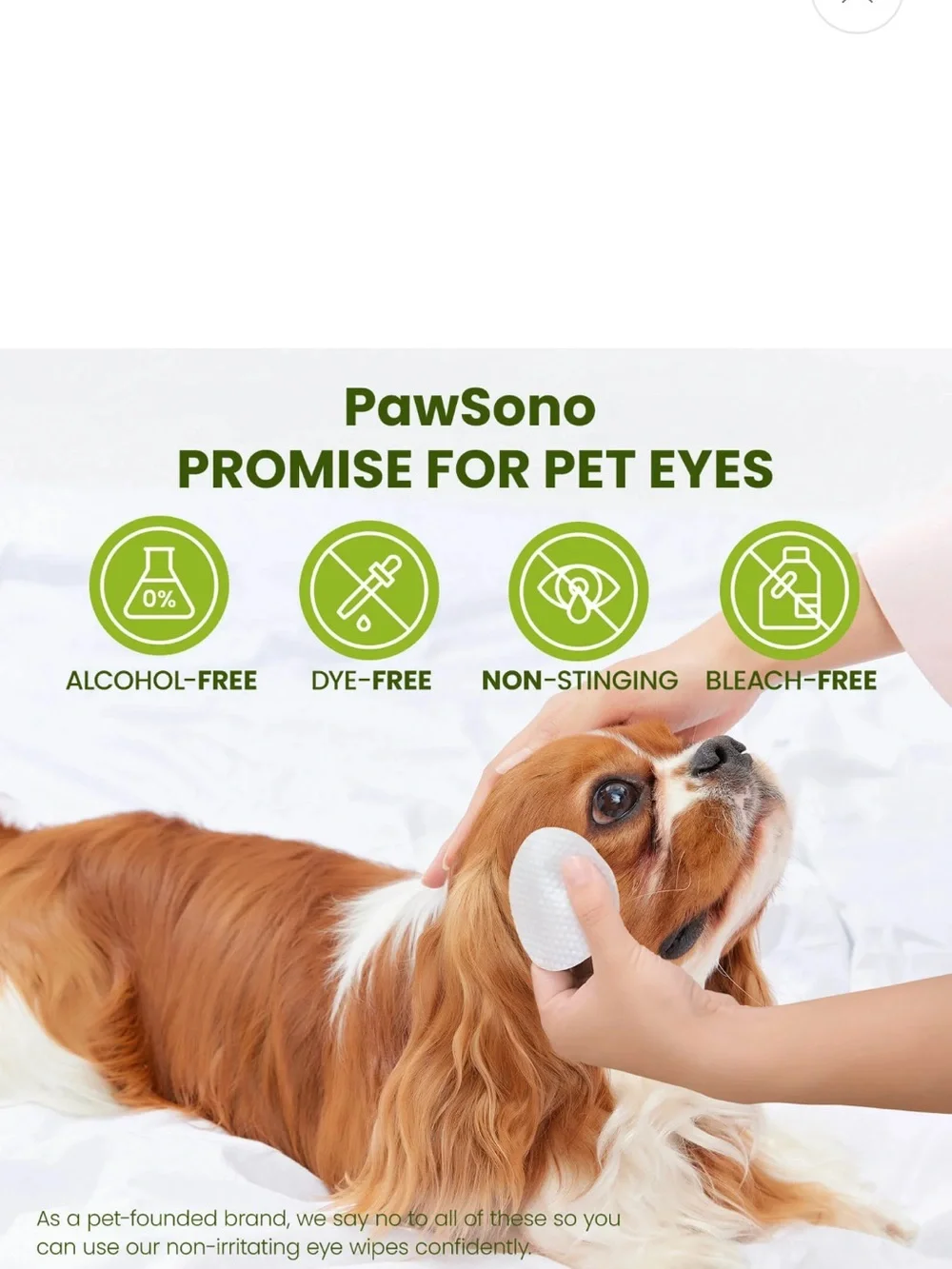 Paw Sono Gentle Pet Eye Cleaning Wipes 100 Plant Based Hydration Soothing Relief