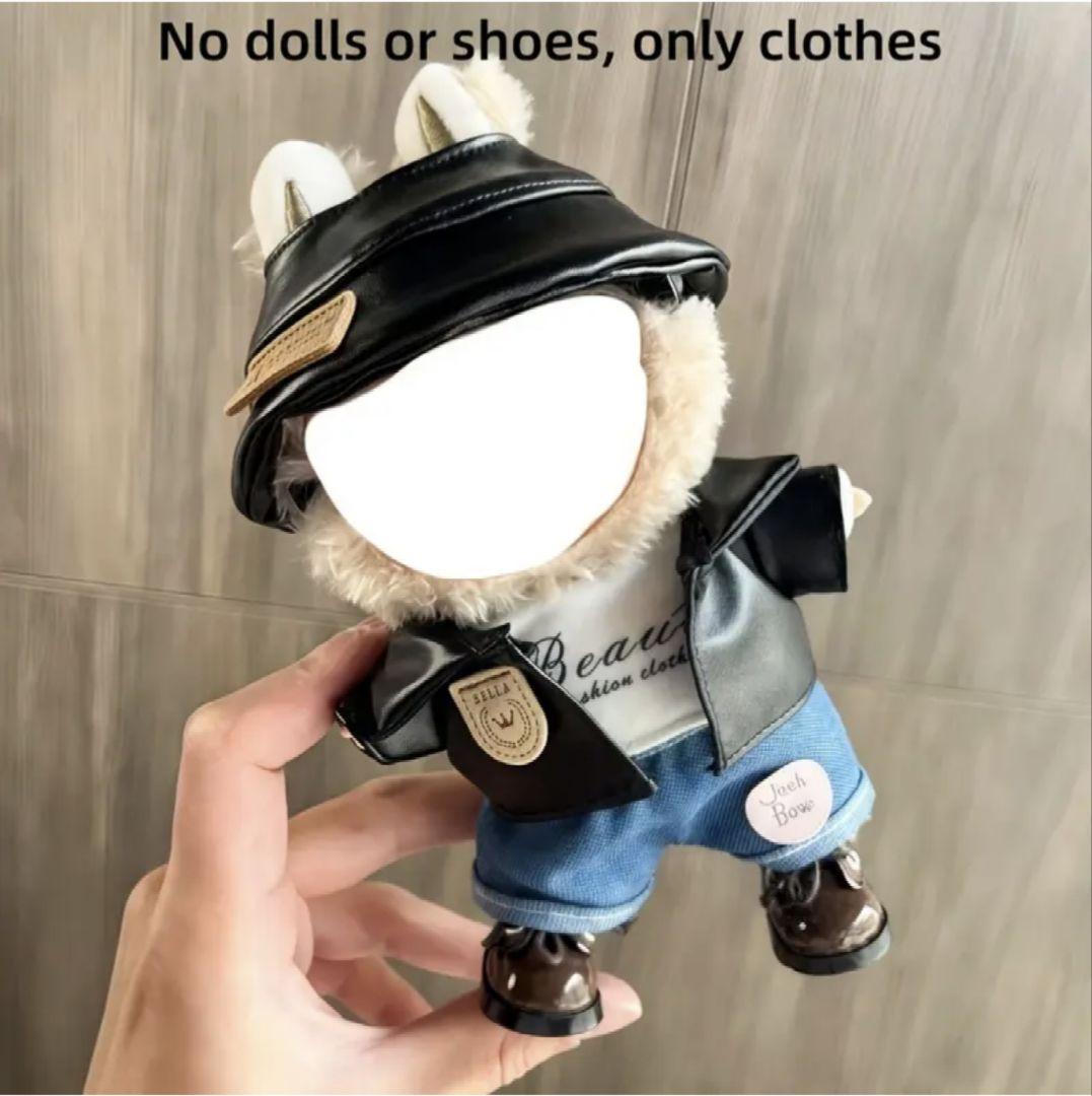 LABUBU　Dress-up　Faux Leather Jacket　Bucket Hat　4-Piece Set