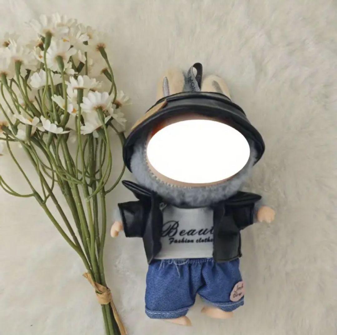 LABUBU　Dress-up　Faux Leather Jacket　Bucket Hat　4-Piece Set