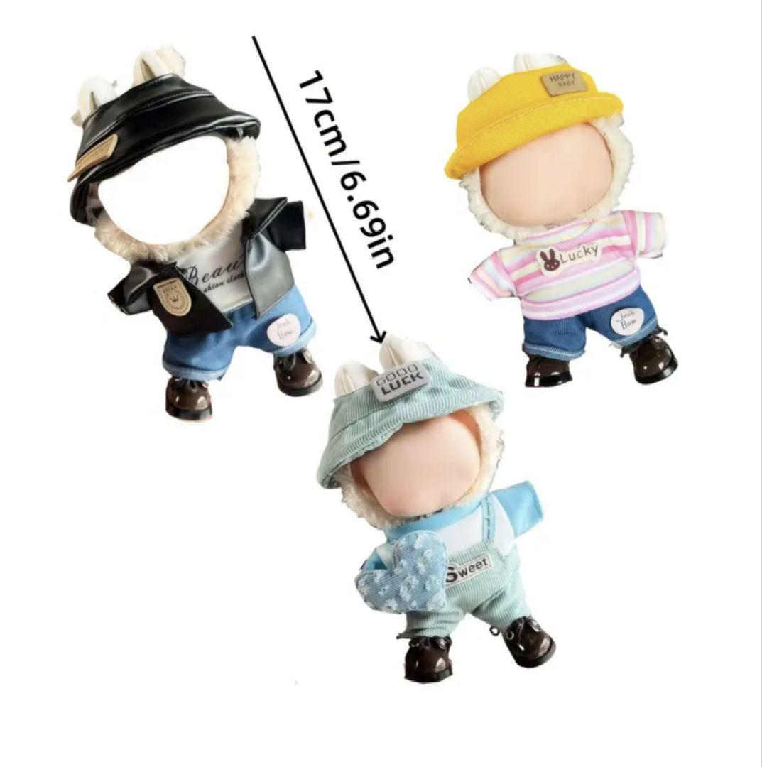LABUBU　Dress-up　Faux Leather Jacket　Bucket Hat　4-Piece Set